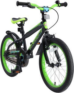 velo enfante bikestar kody 18 vert et noir